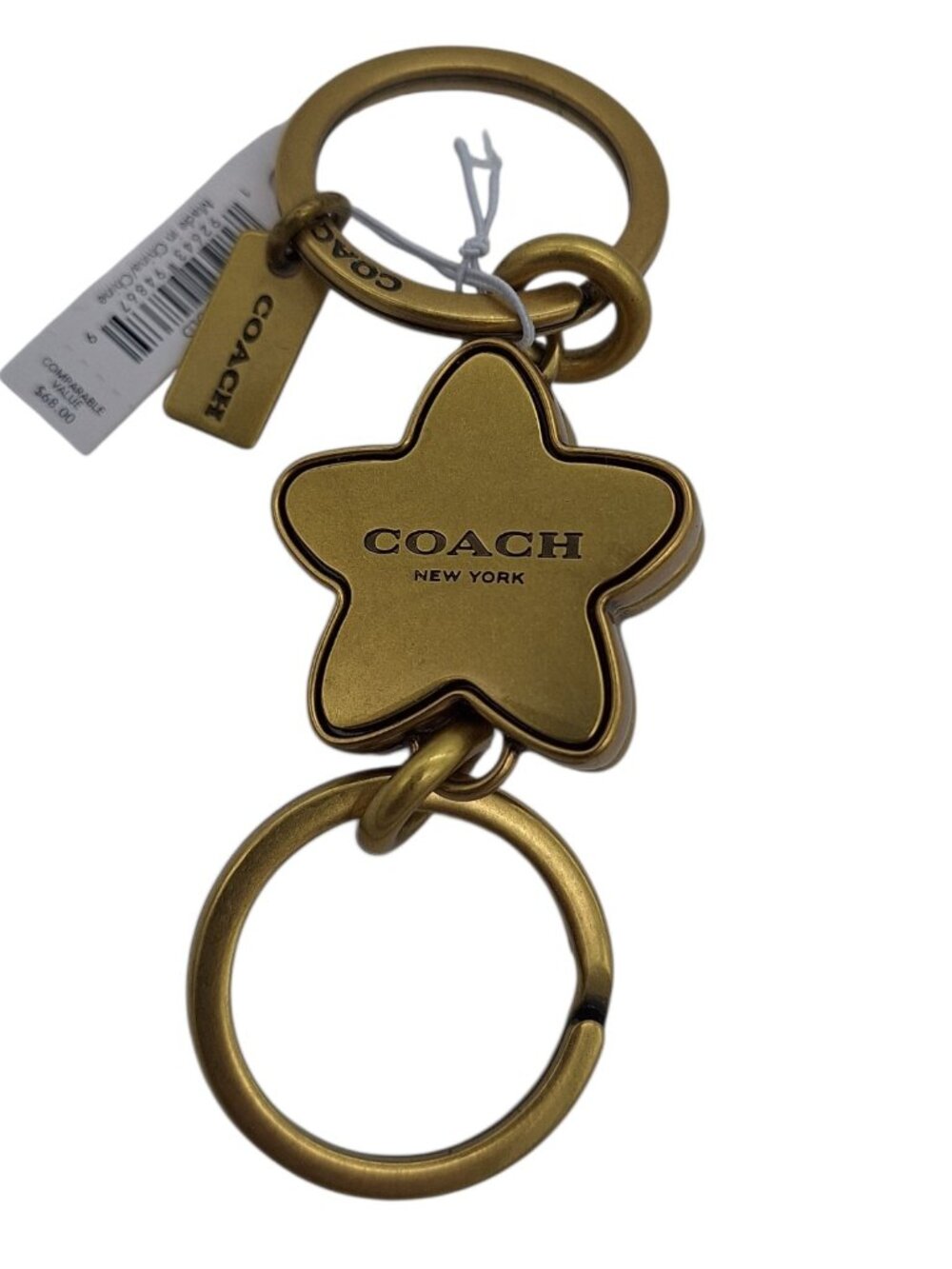 Coach RARE Wildflower Turnlock Valet Key Fob Bag Charm NWT - Picture 3 of 6